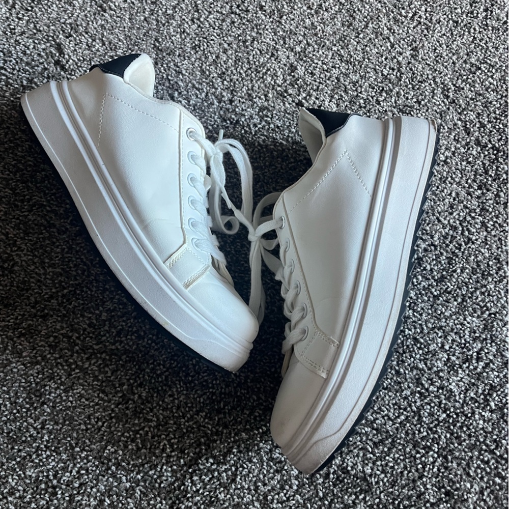Madden Girl Platform White Sneakers